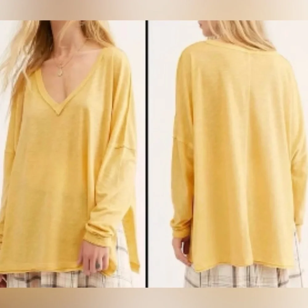 NWT Free People On My Mind V Neck Top